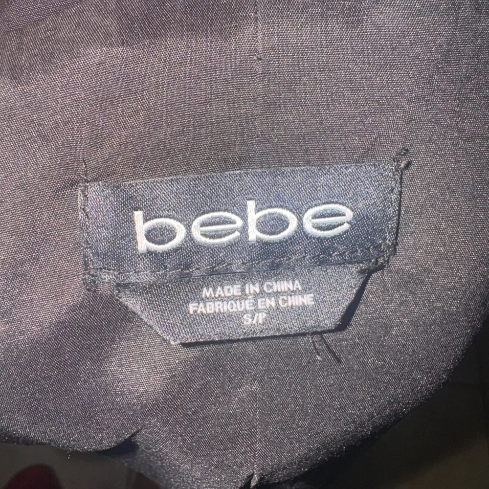 Bebe Black Satin Vest